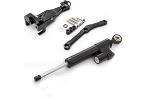 NICEDOLL Fit For MT-09 FZ09 (not tracer) 2013-2020, MT09 SP 2018-2019 CNC Motorcycle Steering Damper Stabilizer Buffer Control Bar with Mounting Bracket Support Kit Full Set