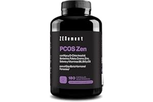 PCOS Zen - Myo-Inositol y D-Chiro-Inositol 40:1- Fórmula completa para Ovarios Poliquísticos (PCOS/SOP) - Equilibrio Hormonal y Apoyo Metabólico Femenino - 180 Cápsulas Vegetales - Zenement