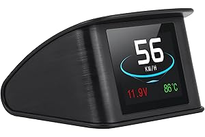 DEWIN Auto HUD Display, P10 Universal Auto HUD Head Up Display OBD2 Geschwindigkeitswarnung Drehzahl Kraftstoffverbrauchsprojektor