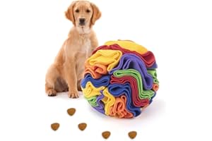 IVEOPPE Piłka do wąchania dla psów, 20 cm, zabawka inteligencyjna dla psów, interaktywna zabawka dla psów, trening zapachowy, nadaje się do prania, dla małych, średnich psów, zwierząt domowych (20 cm, tęczowa)