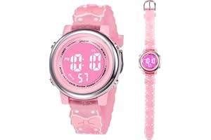 Mamiddle Kinderuhr Digital für Jungen Mädchen 3ATM Wasserdicht Kinder Armbanduhr mit Wecker Datum Stoppuhr Kinder Uhr für 3-10 Jahre