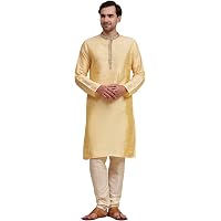Set pigiama da uomo Kurta indiano da festa, abito tradizionale etnico Churidhar per matrimonio da uomo, nero, 4X-Large