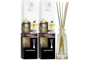 Reed Diffuser Vanilla - 2x100ml - Room Diffusers Set - Scented Diffusers with Sticks - Home Fragrance - Air Freshener - Vanil