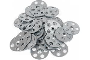 PEMBREY 36mm Tile Backer Board & Insulation Fixing Washer Discs – Heavy-Duty Galvanized Steel Fasteners for Wall & Floor Applications – Available in Multiple Pack Sizes (200)
