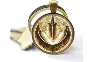 ZHOUYUDONG Llavero verde de Power Rangers Mighty Morphin hecho a mano