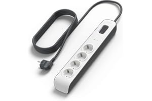 Belkin Listwa Zasilająca, Biały/Szary, 4 Gniazda