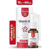 ERBATAB Metilkobalamin B12 Sprey 500 mcg - &Ccedil;ocuklar İ&ccedil;in Aktif B12 Vitamini, Şekersiz ve Glutensiz (10 ml)