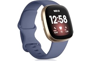 Oielai Bransoletka kompatybilna z Fitbit Versa 4 / Fitbit Versa 3 / Fitbit Sense 2 / Fitbit Sense / Versa 3 / Versa 4 / Sense / Sense 2, silikonowa, klasyczna, delikatna, dla kobiet i mężczyzn