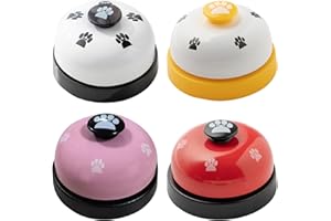 HUTVD Campanas para Perros, 4 Piezas Campanas de Entrenamiento para Perros Campanas para Mascotas Campanas de Entrenamiento para Orinal para Perros y Gatos para Comunicarse