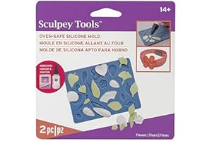 Sculpey APM-62 APM-62-Moldes Flexibles con diseño de Flores