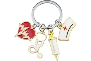 FAMIDIQGO Breloczek do kluczy dla pielęgniarki z grawerunkiem, najlepsza przyjaciółka, serce, najlepsza przyjaciółka, prezent