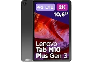 Lenovo M10 Plus TB125FU Tablet, MediaTek Helio G80, 4 GB RAM, 64 GB SSD, Android 12, QWERTY, Szary, 10,6 Cala