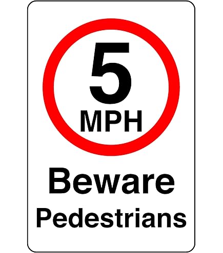Site Speed Limit 5mph Sign - 600x400mm Aluminum Dibond, High-Visibility For Indoor/Outdoor Use