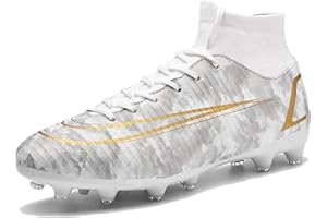 VTASQ Football Boots Men's Breathable Turf High Top Spikes Soccer Shoes Outdoor Cleats Professional Athletics Sneakers Teens Wear-Resistence Soccer Shoes Unisex