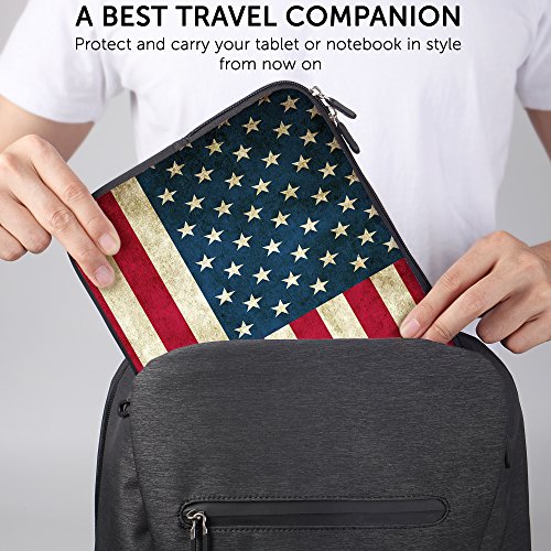 Sidorenko 11 6-12 Zoll Laptop H  lle - Laptoptasche f  r MacBook   Surface Pro 3 aus Neopren  Blau   Rot  42 Designs zur Auswahl