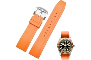 Nixiamy Zegarek do Fluorogumy Soft Pasek Gumowy 19mm 20mm 21mm 22mm Bransoletka Gumowa FKM z Szybkim Uwalnianiem Odpowiedni Uniwersalny Pasek Zamienny dla Męskie czyzn Kobiet