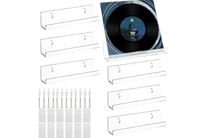 Ezydka 6 supporti per dischi in vinile, 10 x 3,5 x 3 cm, supporto da parete in vinile, per dischi in acrilico, supporto in vinile per piatti, album fotografici e oggetti da collezione