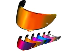 PSLER Visière de Casque pour HJC HJ-34P C10 - Visière Teintée Casque de Moto Accessoires de Remplacement(Rouge Foncé)