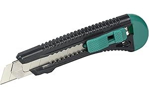 wolfcraft Standard-Abbrechklingen-Messer 18 mm I 4146000 I Kunststoffmesser mit Metallführung