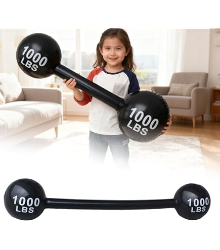 Aufblasbare Hantel-Langhantel – 100 Cm, Lustiges Party-Gadget Für Kinder & Familien | PVC, Leicht & Interaktiv (schwarz) Aufblasbare Hantel-Langhantel – 100 Cm, Lustiges Party-Gadget Für Kinder & Familien | PVC, Leicht & Interaktiv (schwarz)