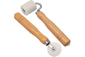 Zliger 2 Stück Andrückwalze Rollen Tapeten Nahtroller Naht Handdruck Rolle Holz Andrückroller für Tapete Naht Dekoration Werkzeug