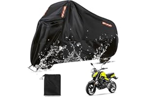 BIHEE BHIEE Telo Moto Impermeabile Universale 190T Resistente Telo Coprimoto da Esterno Interno per Scooter Vespa Motorino Motocicletta Motocross, 245 x 105 x 125 cm
