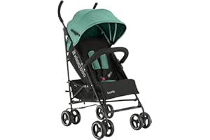 KIKKA BOO KikkaBoo Silla de Paseo BEETLE, Carrito hasta 22 kg, Plegado, Ligero y Compacto, Menta