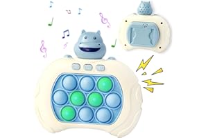 ROUSKY Juego rápido de burbujas para niños y adultos, mini juego de empuje de velocidad rápida, alivio del estrés, juguetes para ansiedad para niños, niñas, adolescentes (Hippo)