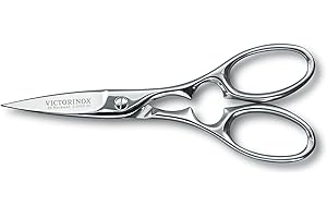 Victorinox Tijeras de cocina Universal, Cuchillas extra afiladas, Acero inoxidable, Forjadas, Robusto mango metálico