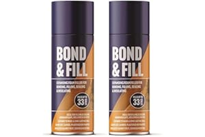 ZOPPER 2 x Expanding Foam Filler Spray 500ml for Bonding, Filling, Sealing & Insulating - Ideal for Filling and Sealing Awkward Gaps, Hollows & Cavities - Can be Cut, Sanded, Plastered or Painted