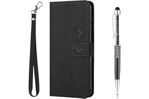 Grandoin Funda para Samsung Galaxy S22 Ultra, Carcasa Samsung S22 Ultra con Tapa y Tarjetero, Funda Samsung S22 Ultra Libro, Capa Tipo Flip Case Wallet, Telefono Móvil Cover Piel Protector (Negro)