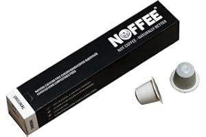 Noffee: Premium Chicory Coffee Alternative | Caffeine-Free, Gut-Friendly, Gluten-Free, and Vegan | Sustainably Sourced Medium to Dark Blend for Versatile Brewing | Compostable Pods (8 Pods)