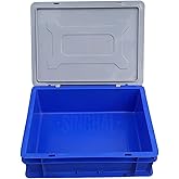 SINGHAL Plastic Crate 60x40x27 CM With Lid, Multipurpose Heavy Duty Big ...