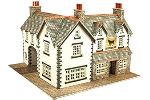 Metcalfe Model Building Card Set PN128 Coaching Inn - 1:160 (UK 1:148) - Adult - N Gauge - Self Assembly - Pub Building, Signs
