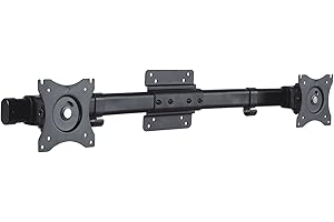 PureMounts PM-OFFICE-AD Adaptateur double écran pour 2 écrans 33-69 cm (13-27 pouces), inclinable: -45 ° à 45 °, orientable: -15 ° à 15 °, pivotant: -180 ° à 180 °, max. 10 kg, VESA 100x100, noir