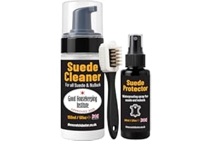 The Scratch Doctor Suede & Nubuck Complete Care Kit Cleaner Foam Protector Spray Professional Wire Brush Included for use on Shoes Boots Bags Jackets