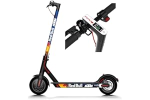 ZURSAN Vinilo para Redbull - Patinete eléctrico Compatible con Xiaomi (Azul), 6 o 26 Pegatinas, Resistente Agua, radiación, Golpes. (6)