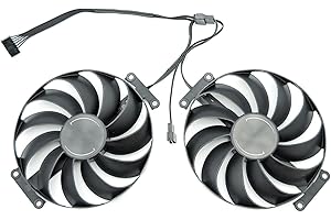SISS Ensemble de 2 ventilateurs pour cartes graphiques T129215SU 95 mm pour ASUS Dual RTX 3060 Ti OC, ASUS GeForce RTX 3070 OC Edition 8GB