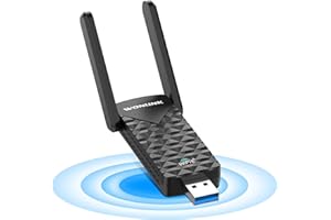 WONLINK Adaptador WiFi USB para PC, AX1800 Mbps Antena USB WiFi 6 Dual Band 5GHz & 2.4GH para PC/Desktop/Laptop con 2* Externa Ajustable Antenas, MU-MIMO, WPA3, Compatible con Windows 11/10