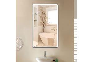 RELOVE Espejo de baño, led, luminoso, cosmético, para maquillaje, antivaho, táctil, para pared, blanco frío/elipse/70 x 120 cm