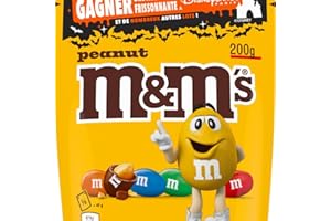 M&M'S PEANUT - Bonbons Chocolat au Lait & Cacahuètes - 200g Sachet de Chocolats
