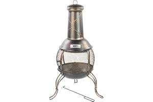 KCT Classical Chiminea Outdoor Garden Patio Heater Log Burner for BBQs Camping