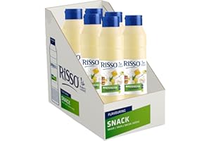 Mayonesa Superior - Sabor Auténtico y Textura firme - Pack de 6 Botes de 1 L - Perfecta para Crear Bases - Salsa Vegetariana y Sin Gluten - Alto Contenido en Aceite y Omega 3 - Risso