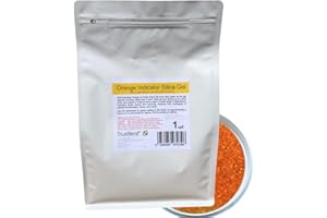 Trustleaf 1kg, 2.2lbs Bag Orange Indicator Silica Gel Desiccant 2-4mm Beads - Dehumidify - Flower Drying - 3D Printing - Storage