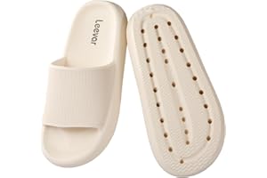 Leevar Slippers for Men and Women, Cloud Shoes, Thick Platform, Summer, Beach, EVA Soft Sole Slide Sandals, Shower, Quick Drying, Bathroom, Massage, Pool, Gym, House Slippers