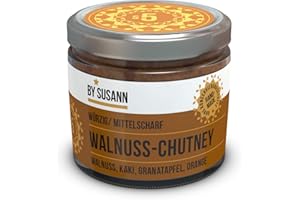 ‎BY SUSANN BY SUSANN – S5 WALNUSS-CHUTNEY im Glas (1 x 150 g), Geschmackserlebnisse mit intensiven und natürlichen Aromen, würzig, mittelscharf