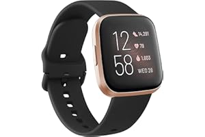 Yisica für Fitbit Versa 2 Armband/Fitbit Versa Armband Damen Herren, Sport Ersatzarmbänder für Fitbit Versa 2 / Fitbit Versa Lite/Fitbit Versa (Schwarz)