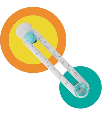 Taglierina Circolare Per Carta Regolabile - Da 2 A 20cm Con Tappetino A4