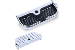 JOHO Półka prysznicowa z uchwytem na prysznic, która może swobodnie poruszać się w górę i w dół bez wiercenia otworów, odpowiednia do kolumn prysznicowych o średnicy 24 mm do łazienki.