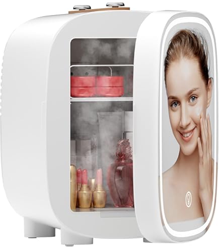 YASHE Mini-koelkast 4L met Spiegel (Warm en koud